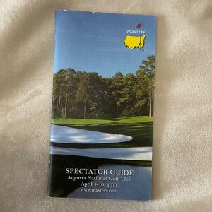 Augusta National Masters Golf Spectator Guide with Yellow and Green Accents 2011